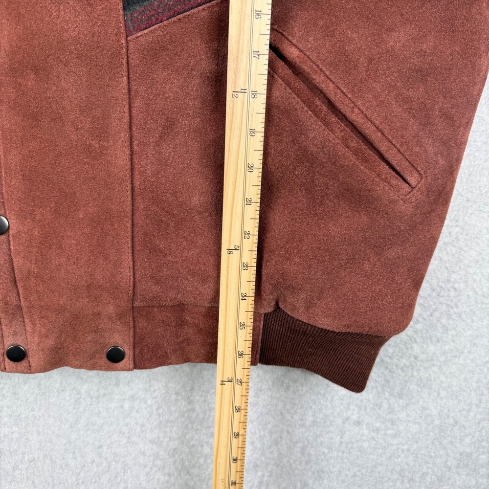 Vintage Mesa Ridge Jacket Mens XL Brown Suede Leather Western Sherpa Lined 90s - Picture 12 of 12
